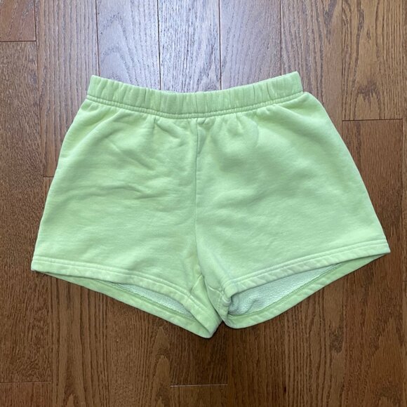 Aritzia TNA Shorts COZY Fleece Green 2XS - Picture 1 of 4
